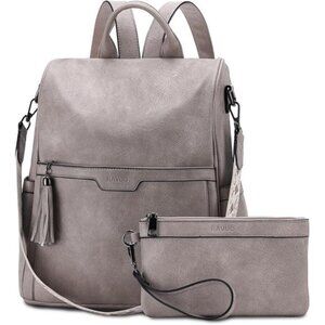 Fashion Anti Theft Vegan Leather with Guitar Shoulder Strap, Grey